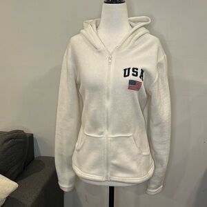 Vintage Rave USA Fleece Zip Up Hoodie